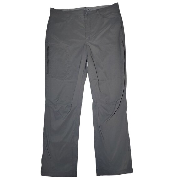 Eddie Bauer Men's Gray Fleece Lined Tech Pants Outdoor Nylon Straight Leg 36x32 - Picture 1 of 7